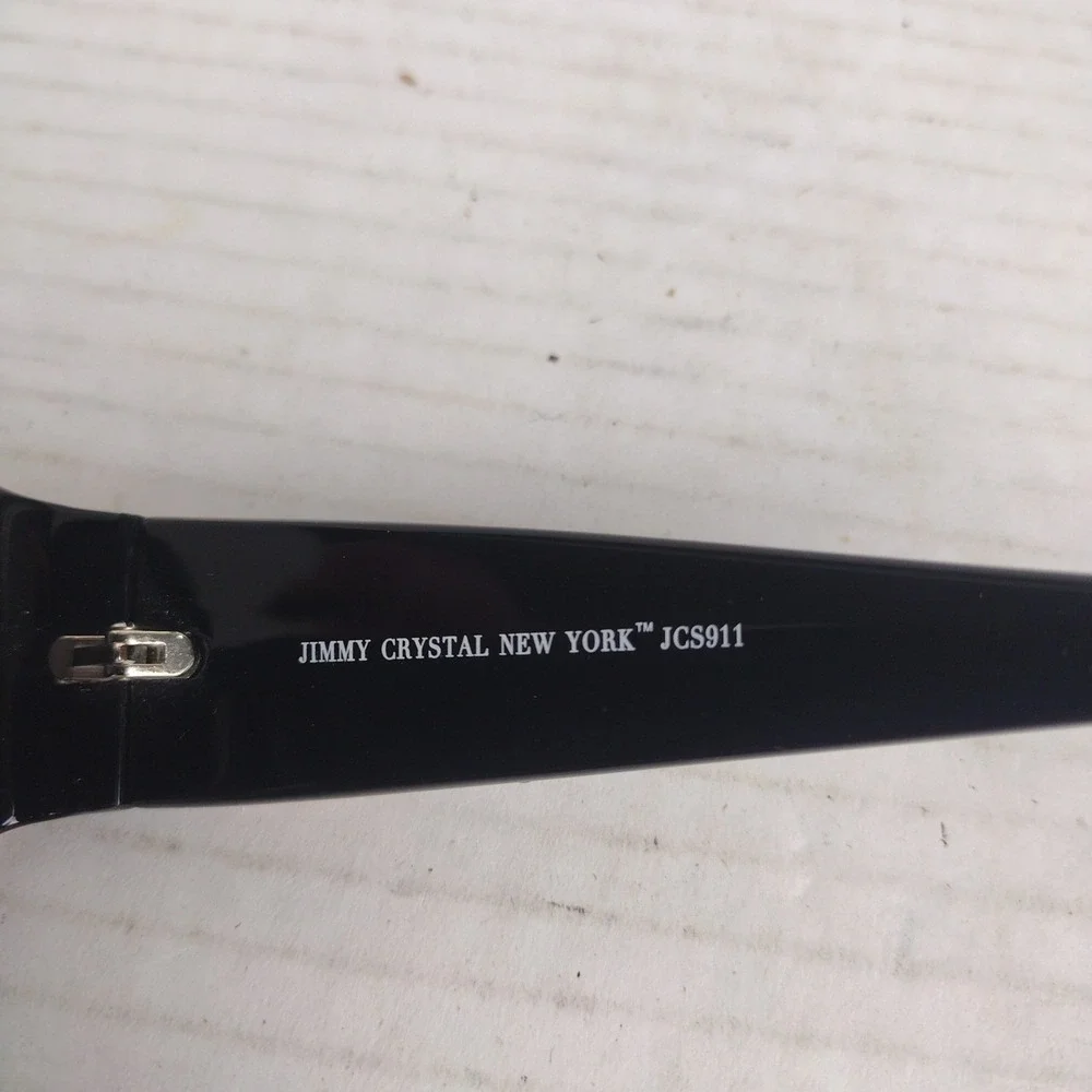 JIMMY CRYSTAL NEW YORK JCS911 BLACK AUTHENTIC SUNGLASSES 59-16